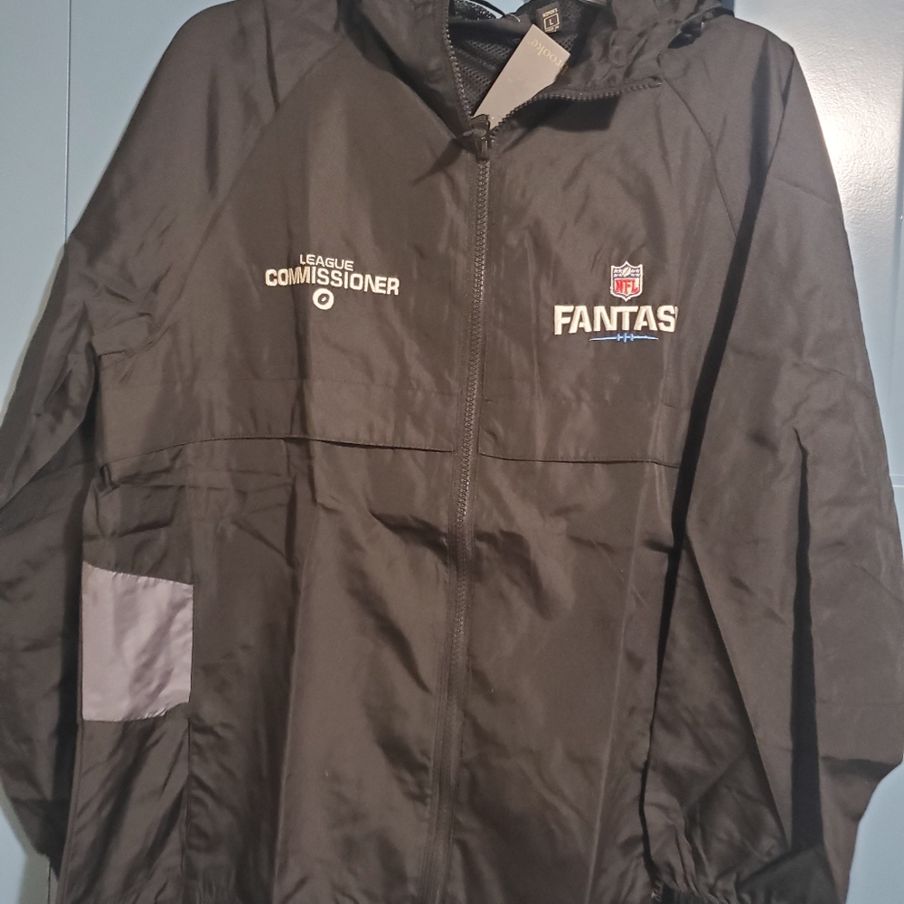 NFL womens fantasy league windbreaker w/hood